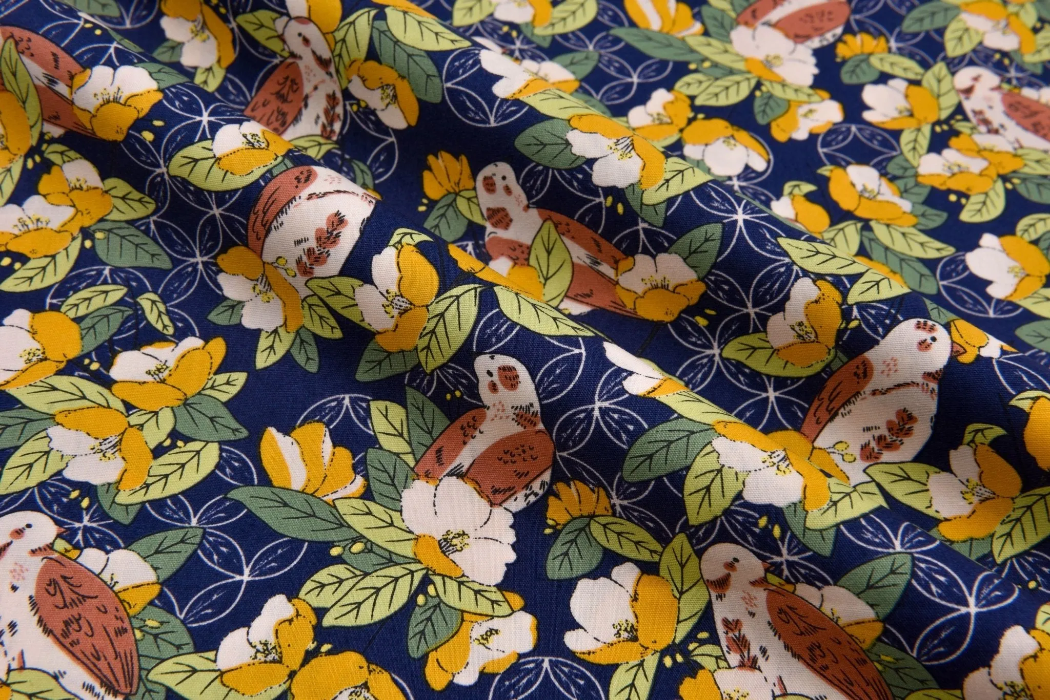 100% Cotton Loom Line  Birds Paradise Fabric - 149