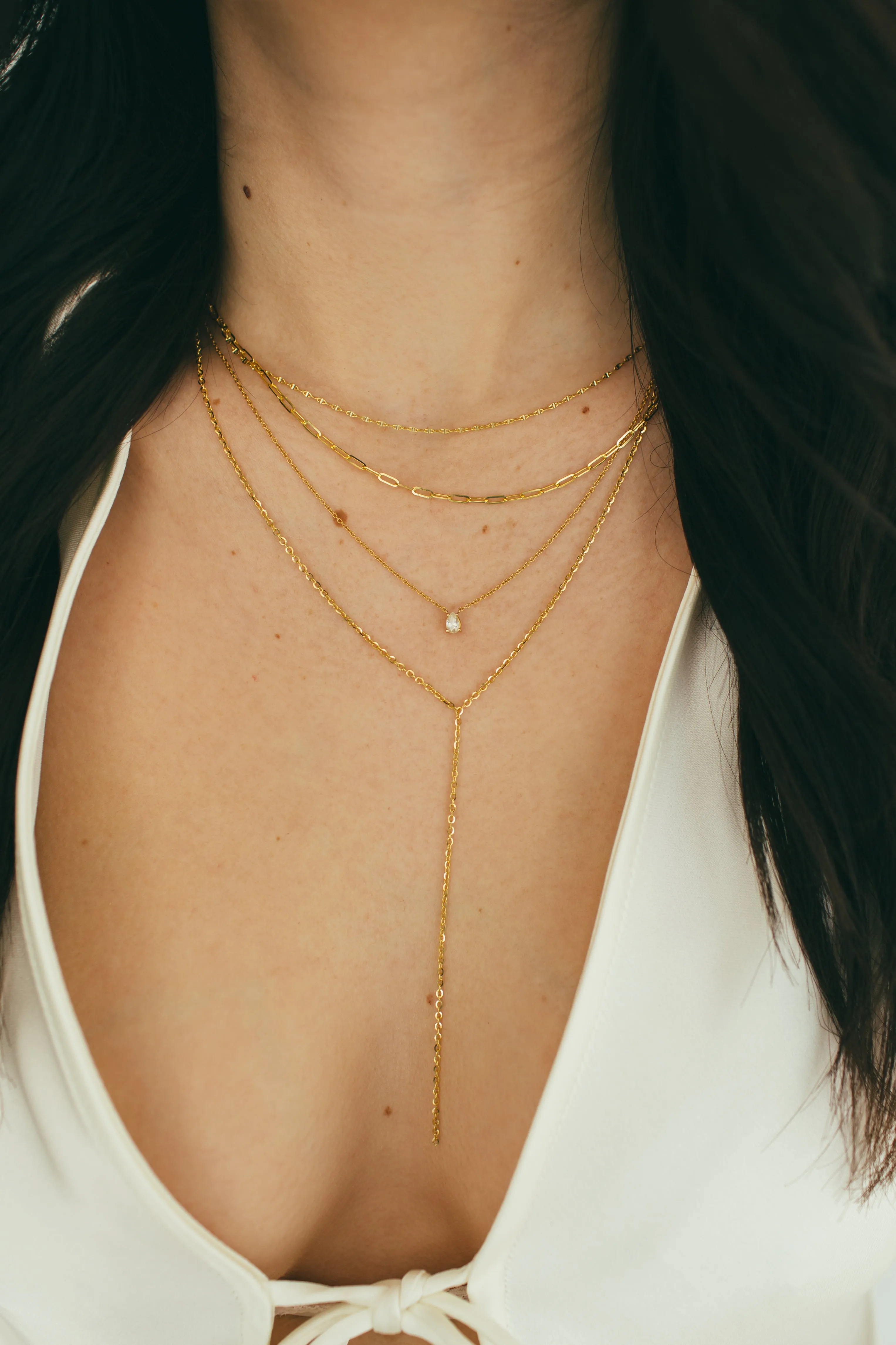 10K Gold Medium Paperclip Chain Necklace