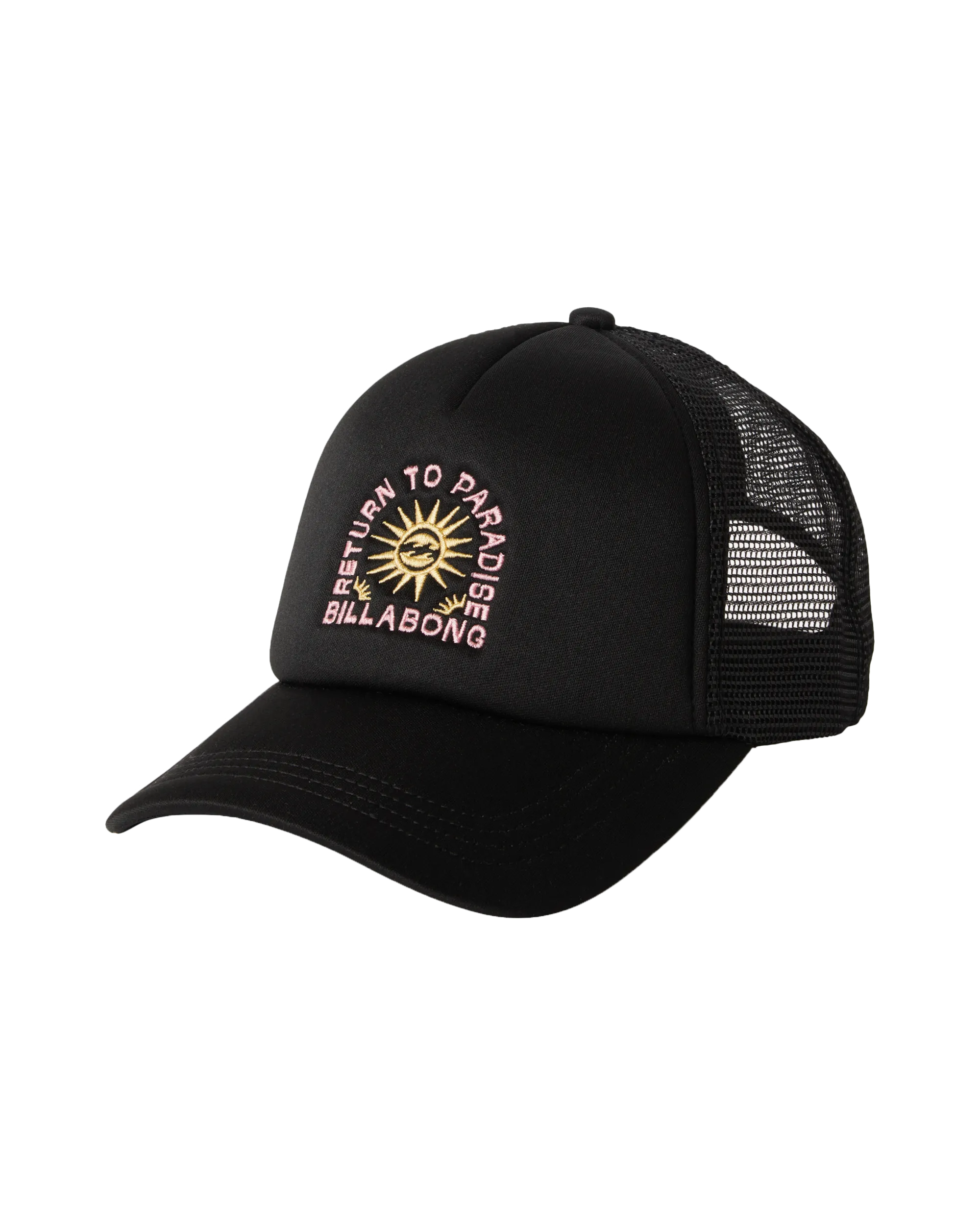 Across Waves Trucker Cap in Black Pebble