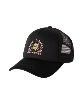 Across Waves Trucker Cap in Black Pebble