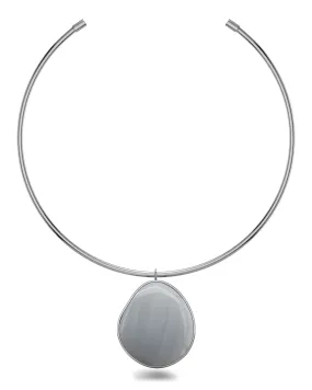 Agatha Necklace Maxi Grey Steel