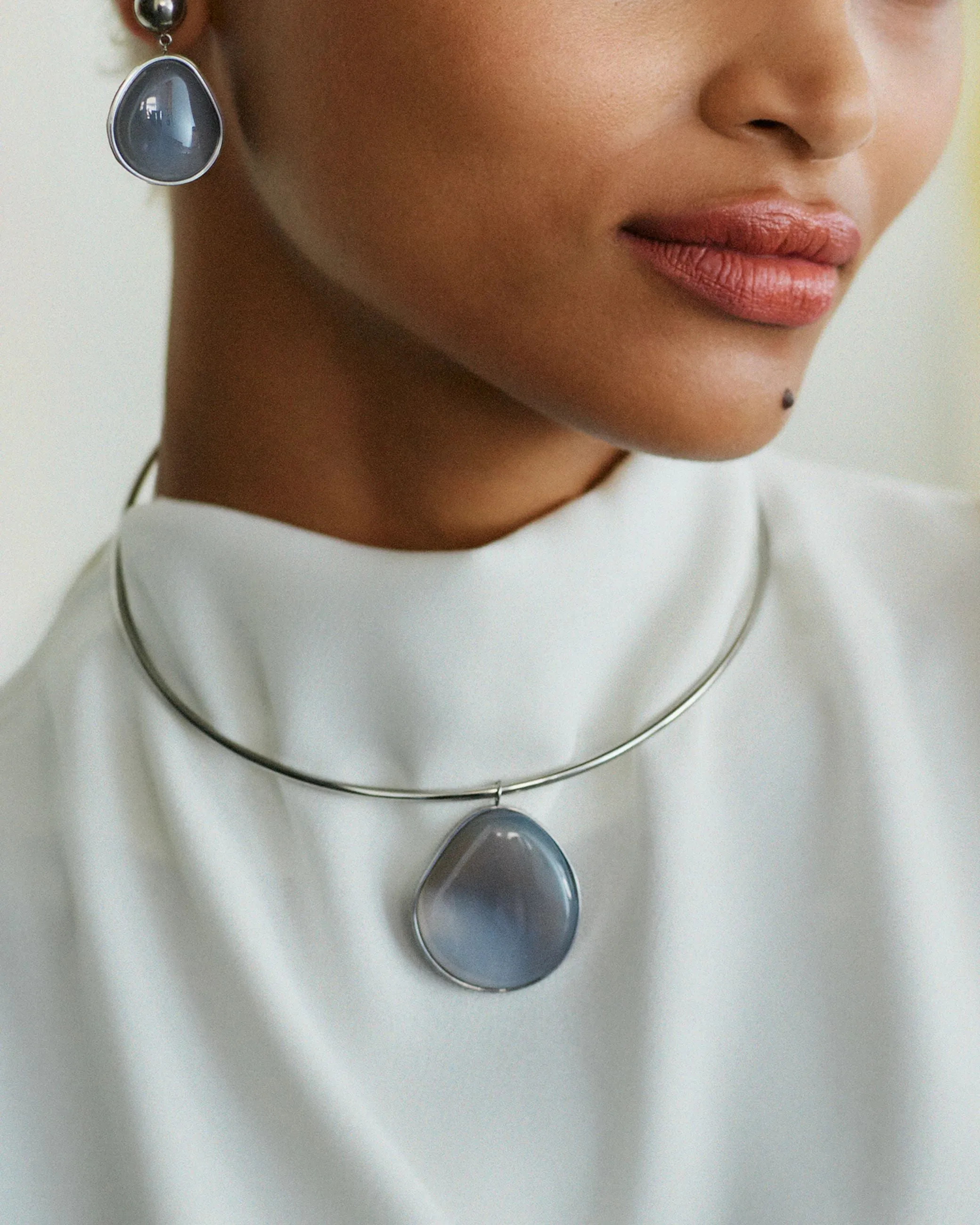 Agatha Necklace Maxi Grey Steel