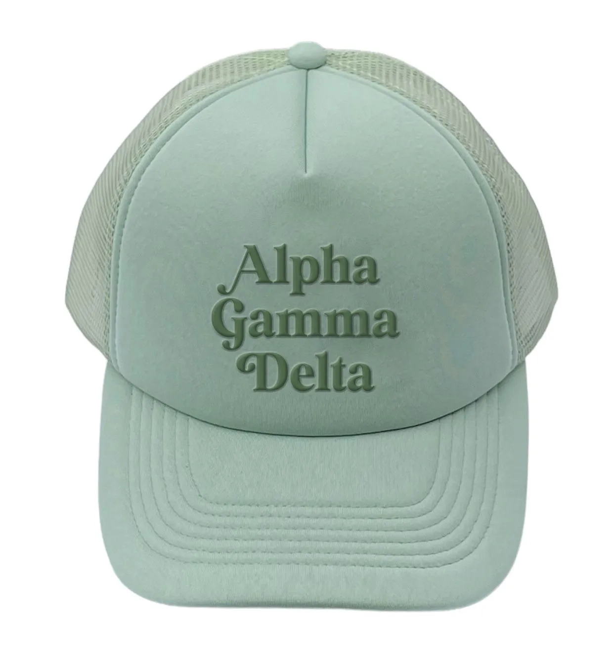 Alpha Gamma Delta Baseball Cap, Mesh Trucker-Style Hat