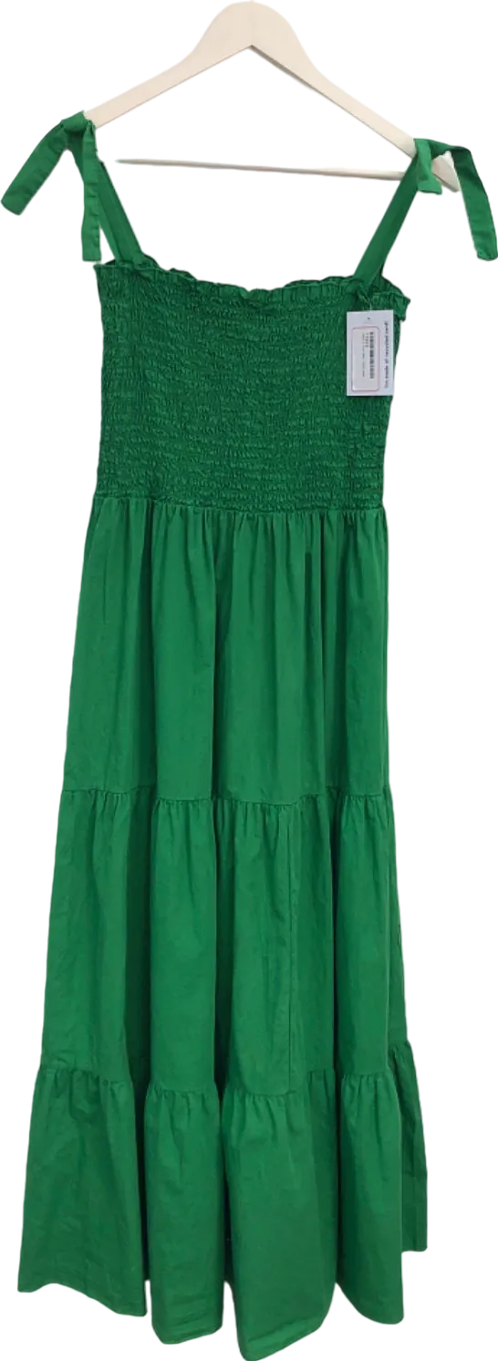 Amazon Green Tiered Maxi Dress