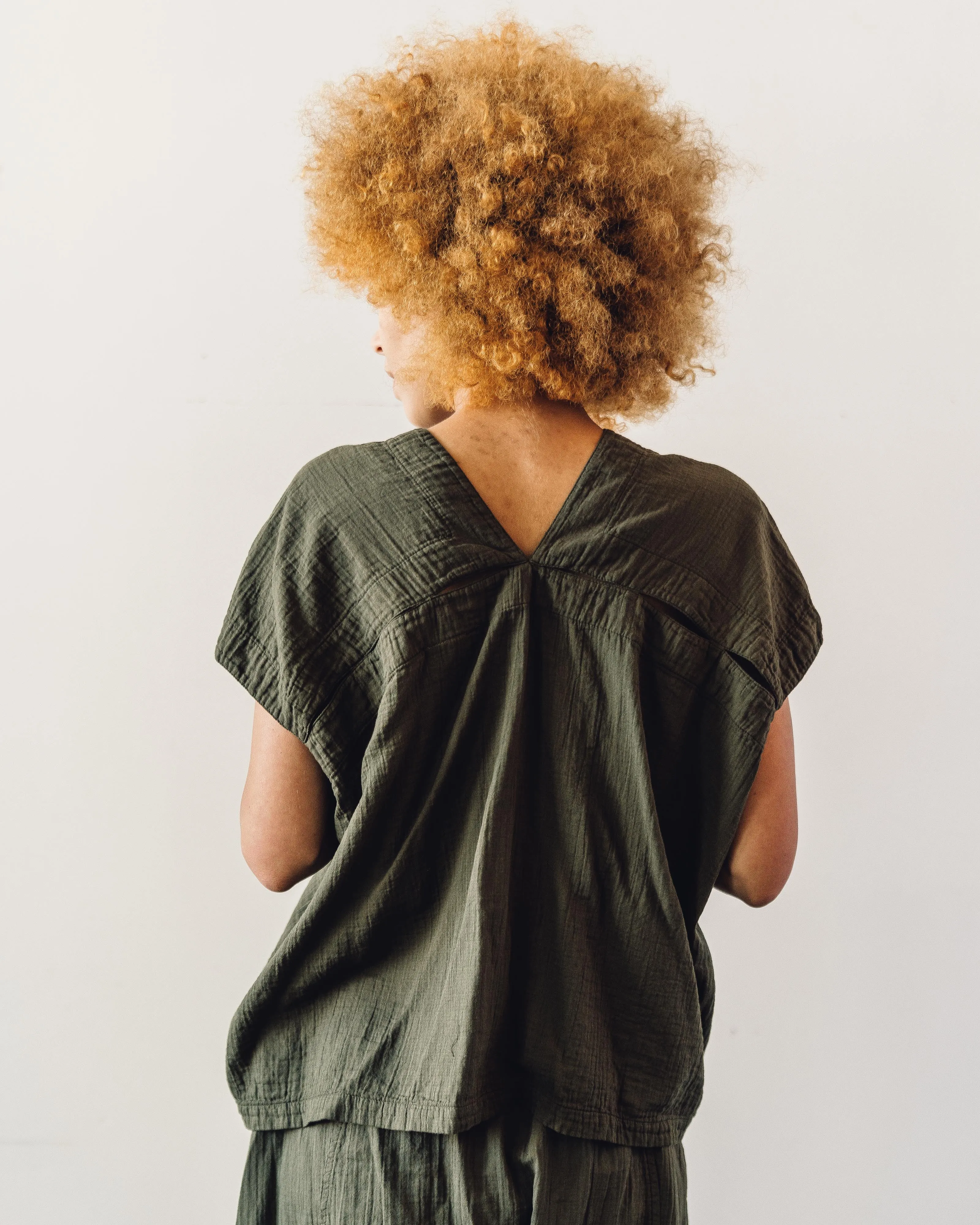 Atelier Delphine Celeste Top, Hunter Green