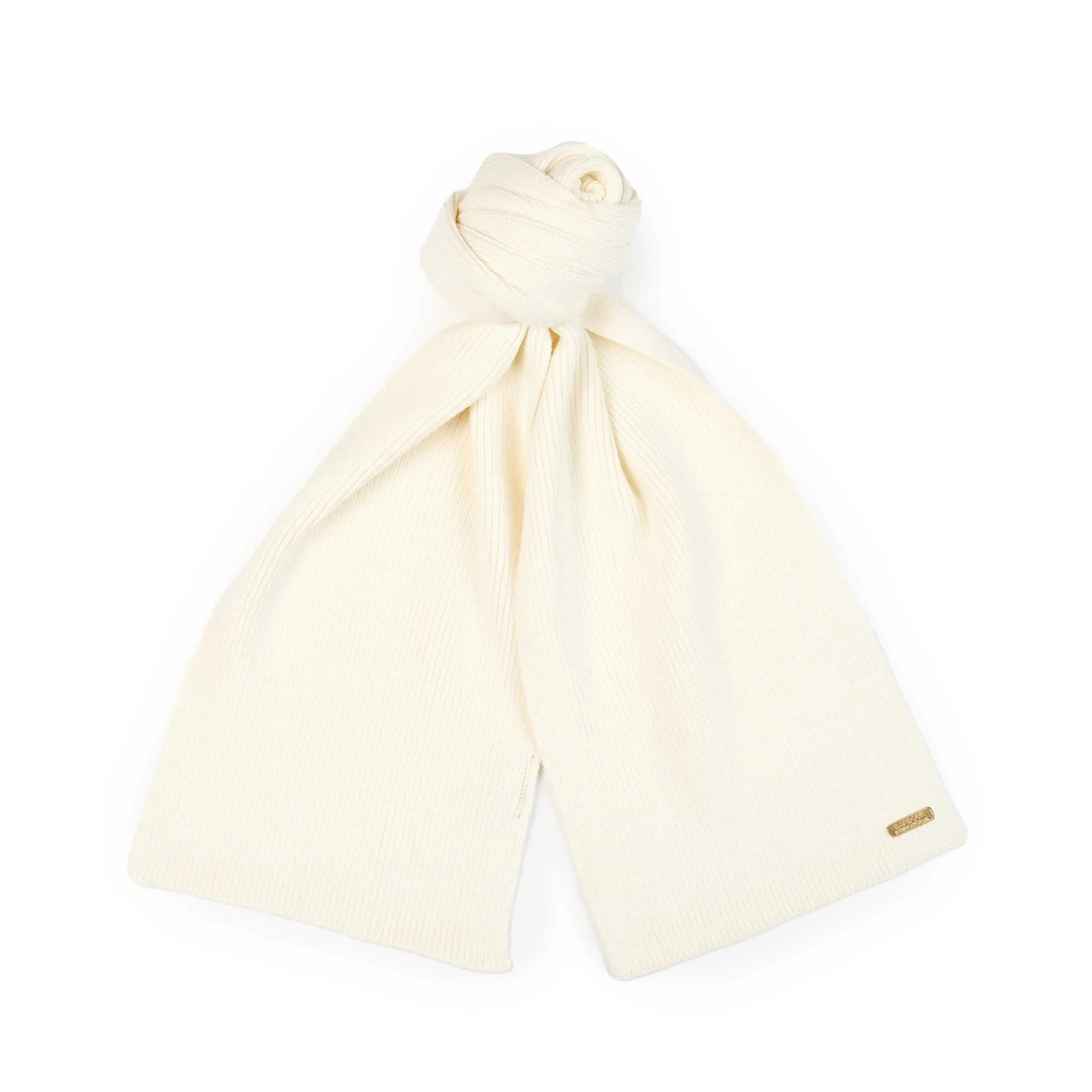 Barbour Mallory Ladies Beanie & Scarf Gift Set in Optic White