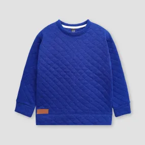 Blue quilting Sweatshirt for Kids