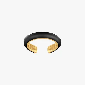 Bold Black Enamel Ear Cuff