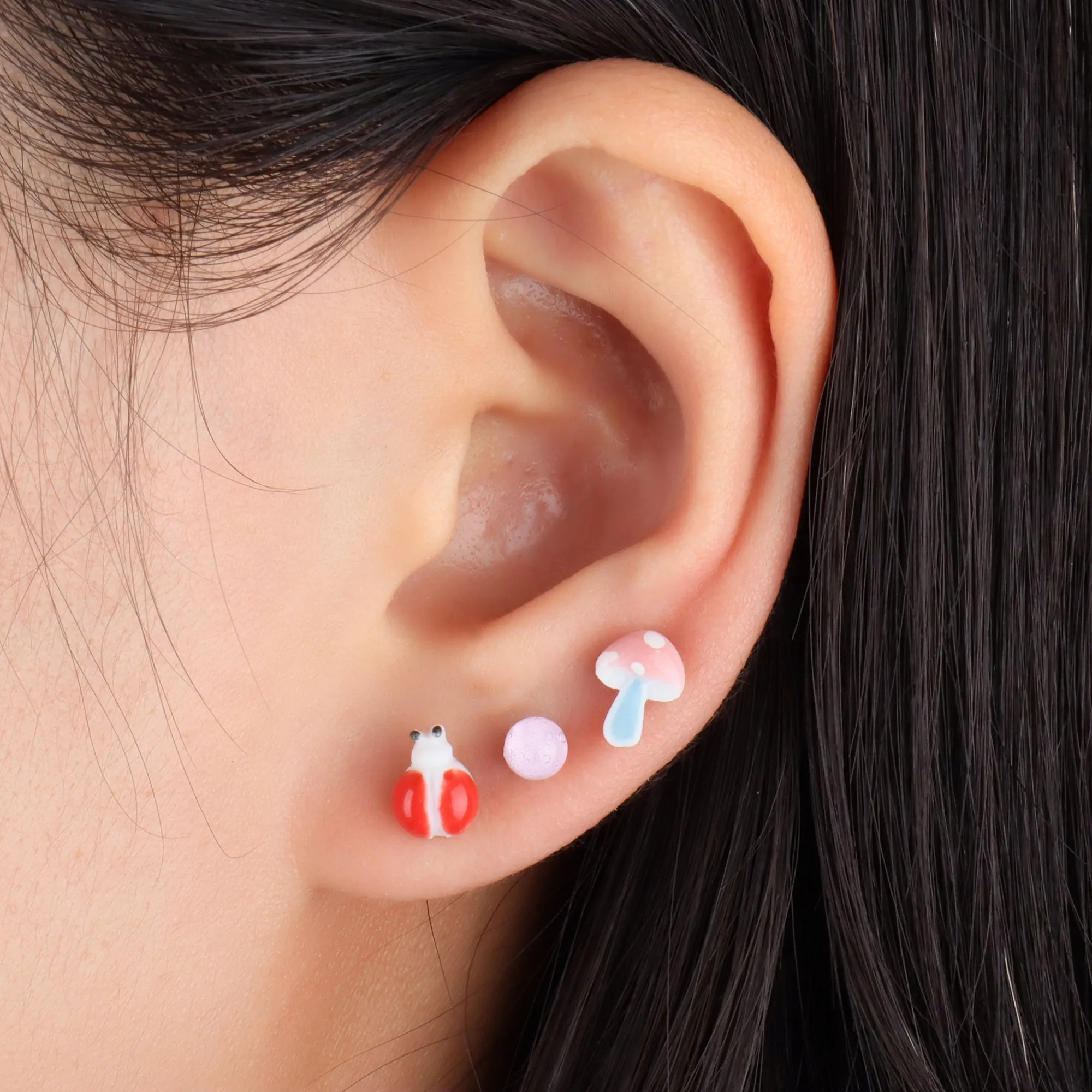 Bubble Resin Stud Earrings