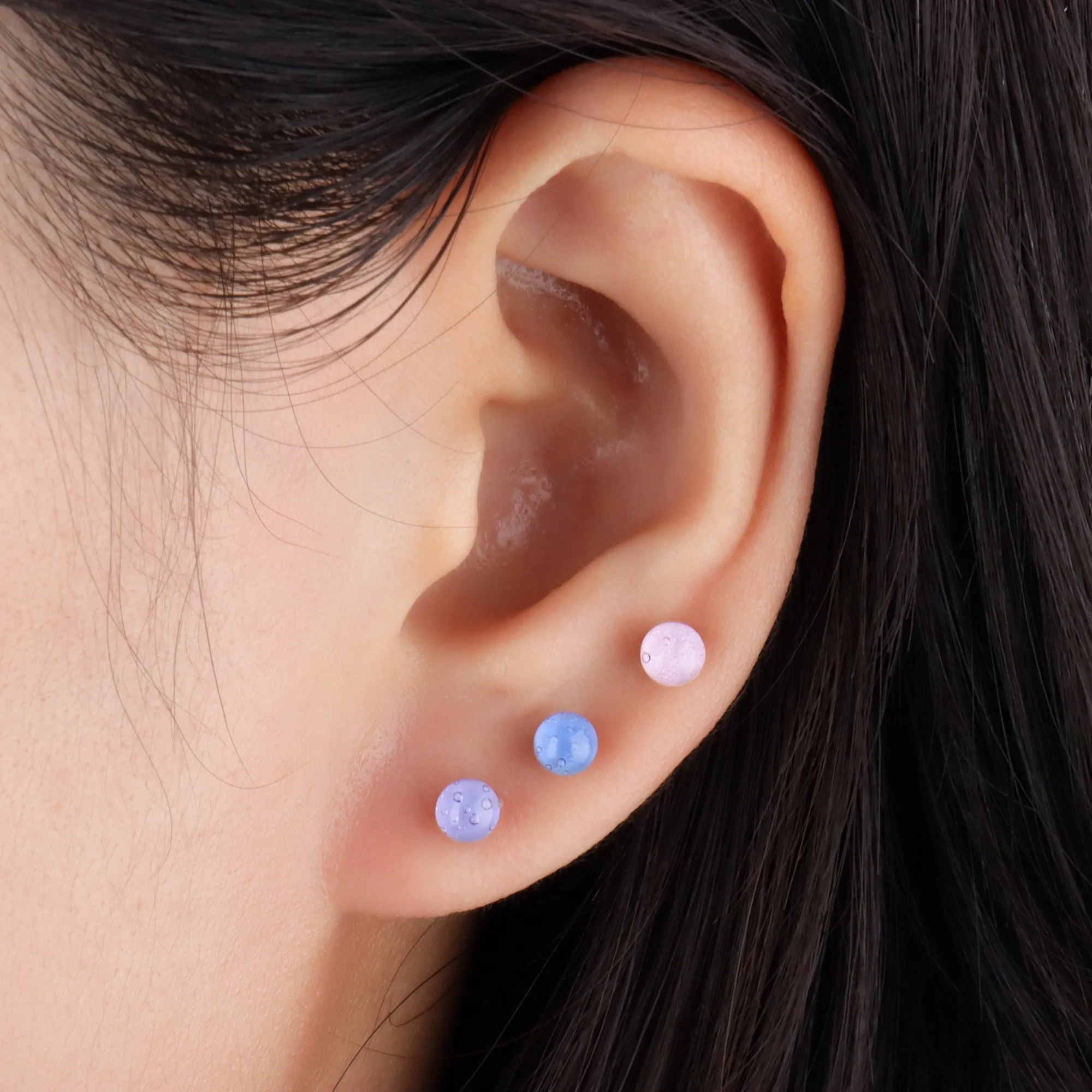 Bubble Resin Stud Earrings