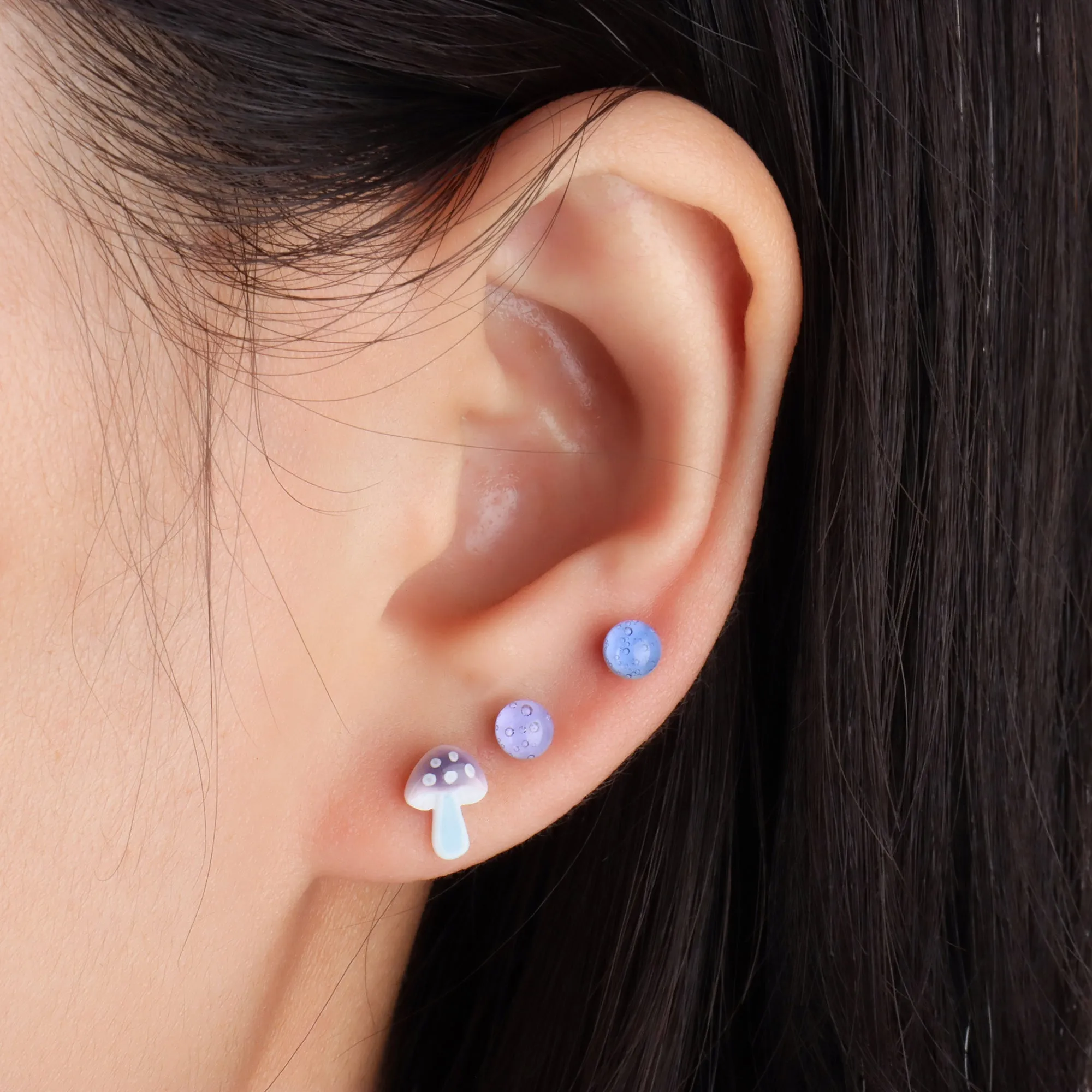 Bubble Resin Stud Earrings