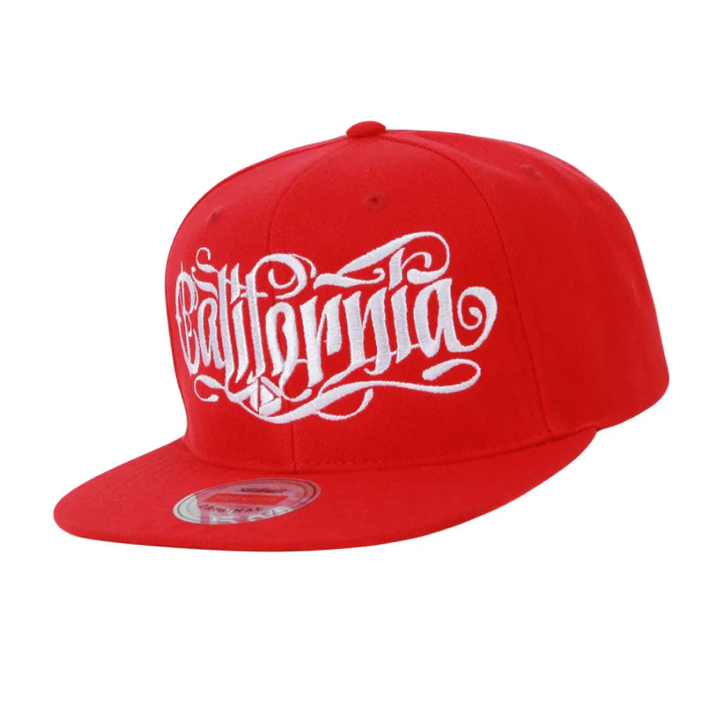 California Snapback Flat Brim Hat Hiphop Baseball Cap Embroidery Adjustable AL21572