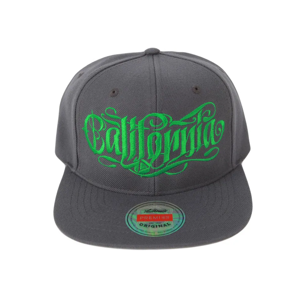 California Snapback Flat Brim Hat Hiphop Baseball Cap Embroidery Adjustable AL21572