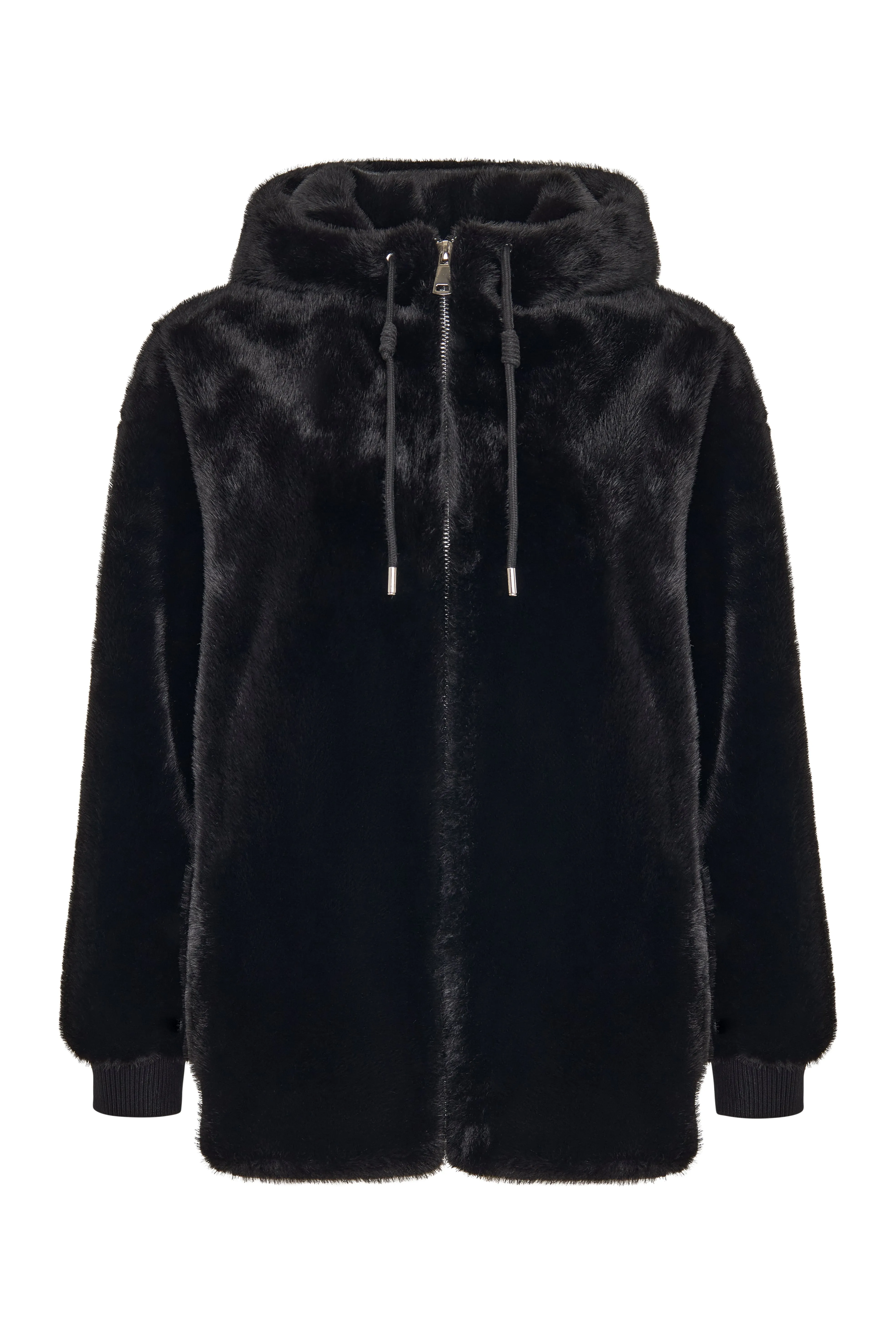 Chic Short Faux Fur Coat Neve - Black