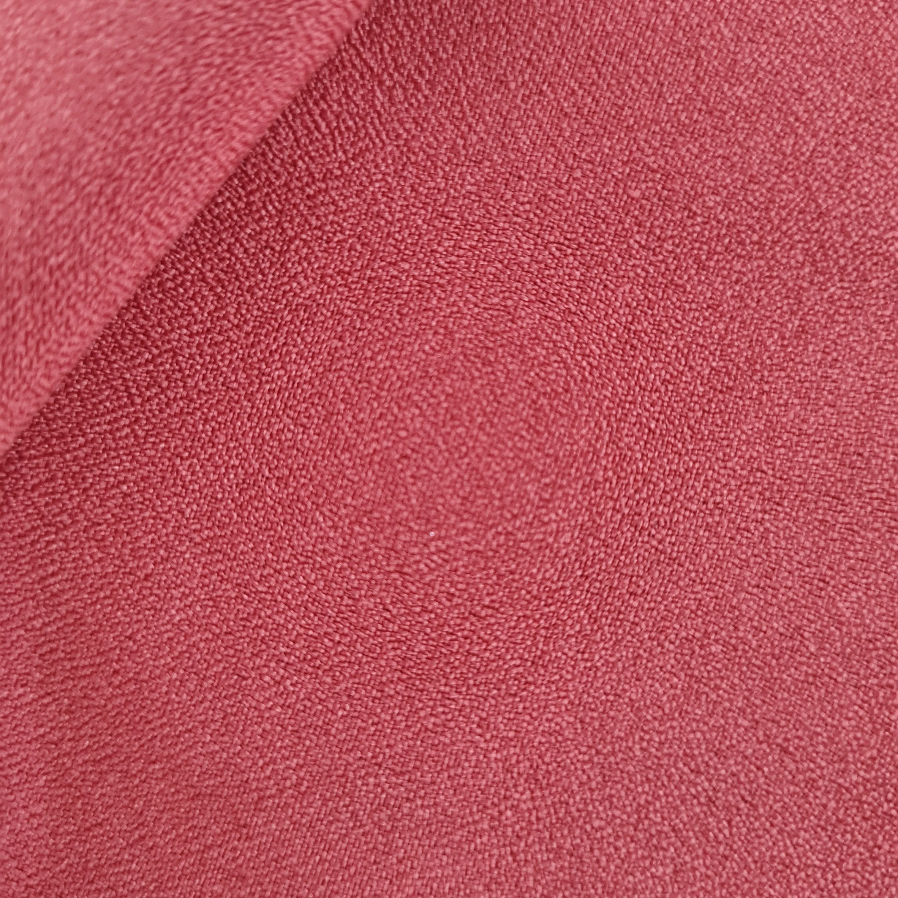 Coral Pink Solid Moss Crepe Fabric 17877