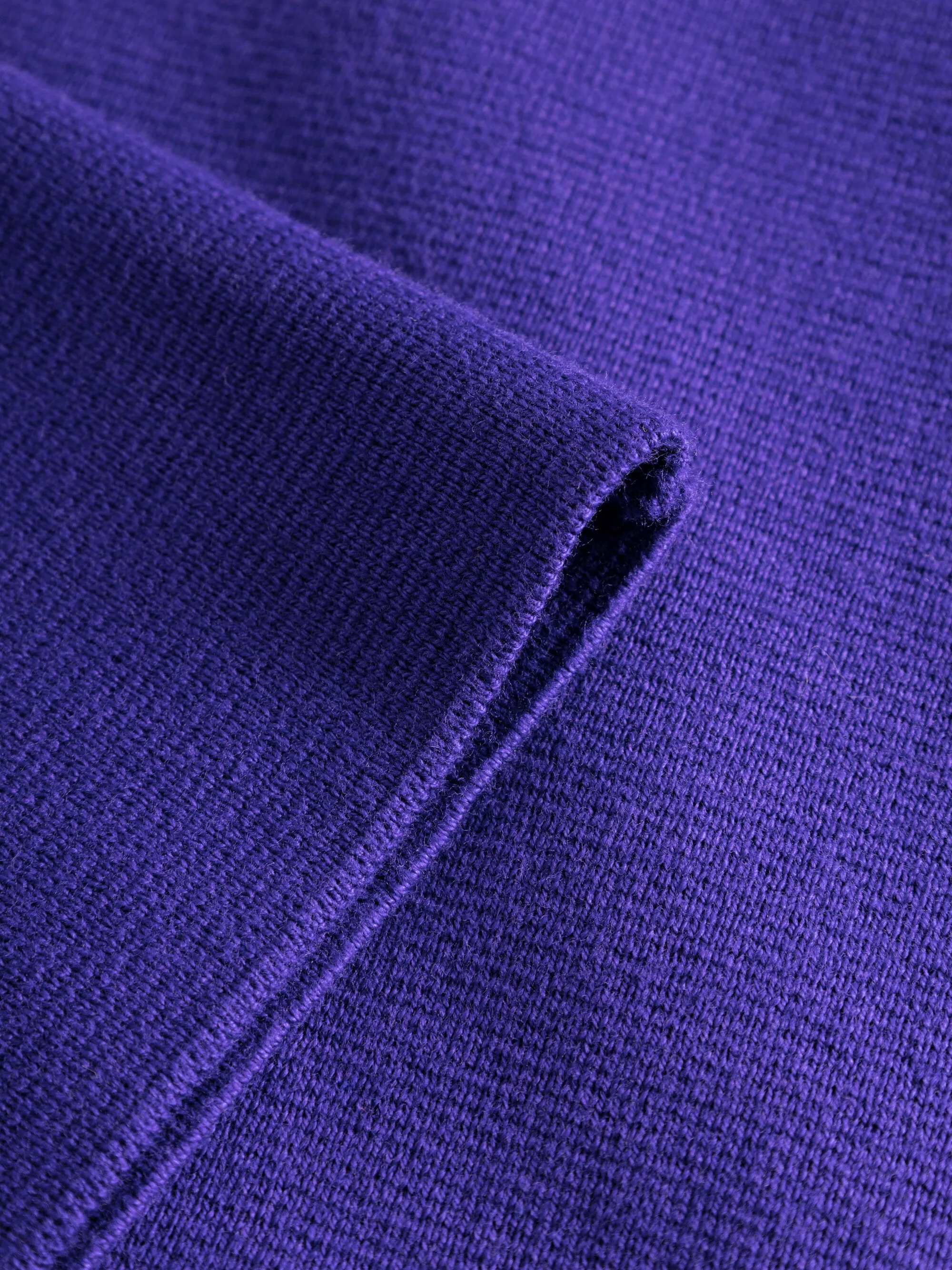 Cotton high neck knit - Deep Purple