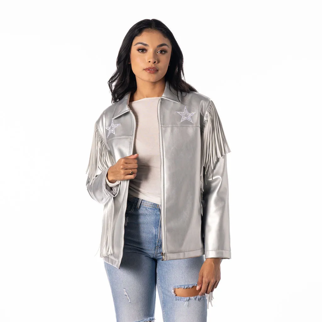 DALLAS COWBOYS SILVER FRINGE JACKET