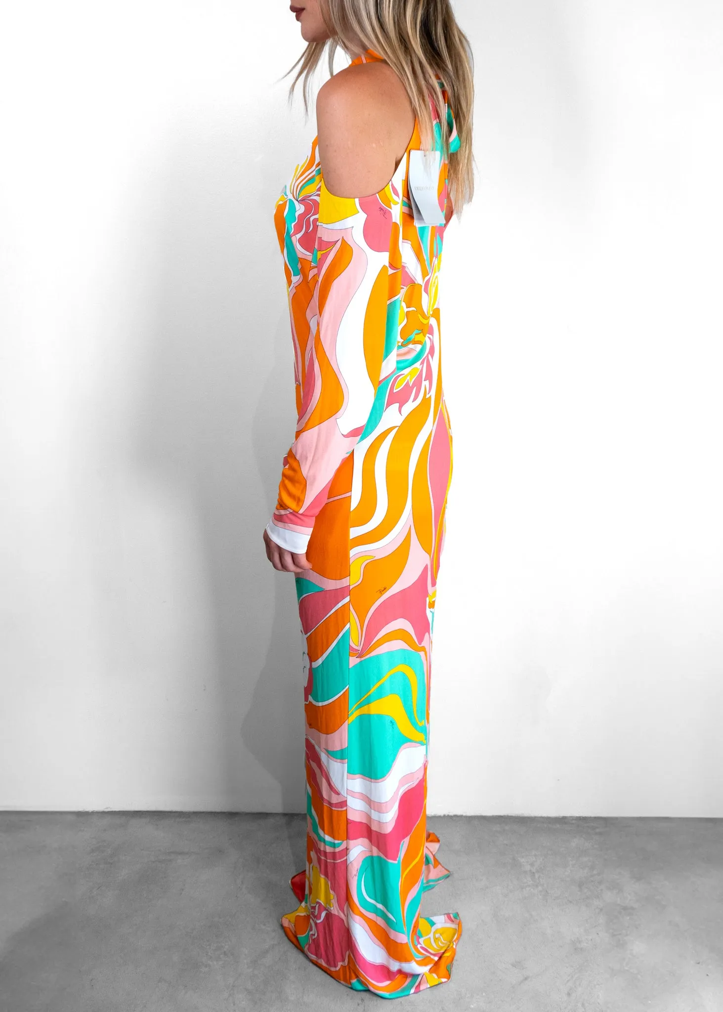 Emilio Pucci Pattern Silk Maxi Dress