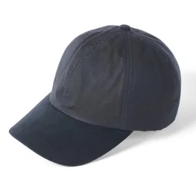 English Waxed Baseball Cap Navy by Failsworth