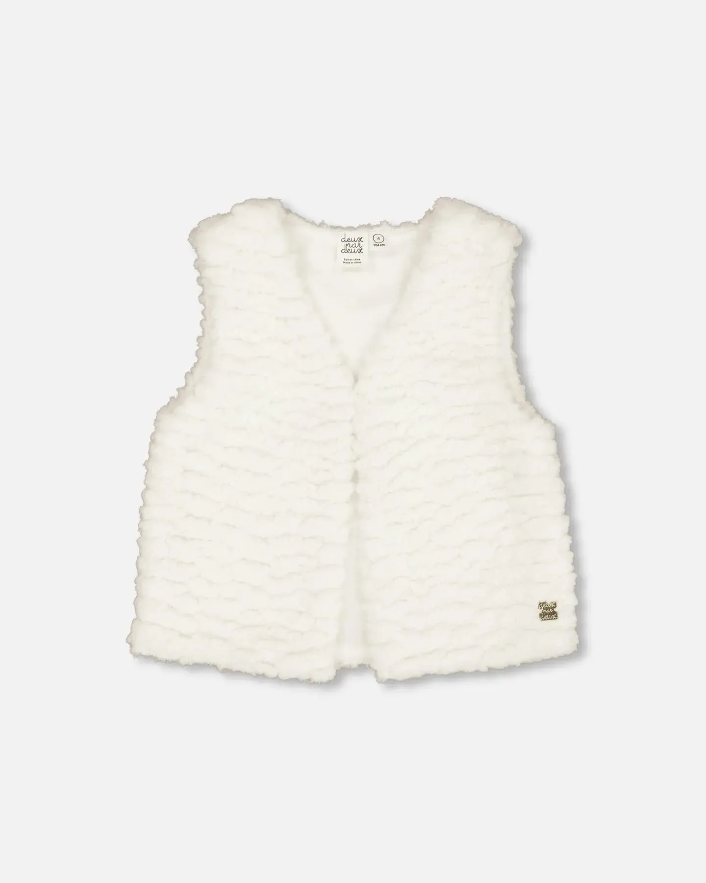 Faux Fur Vest Off White