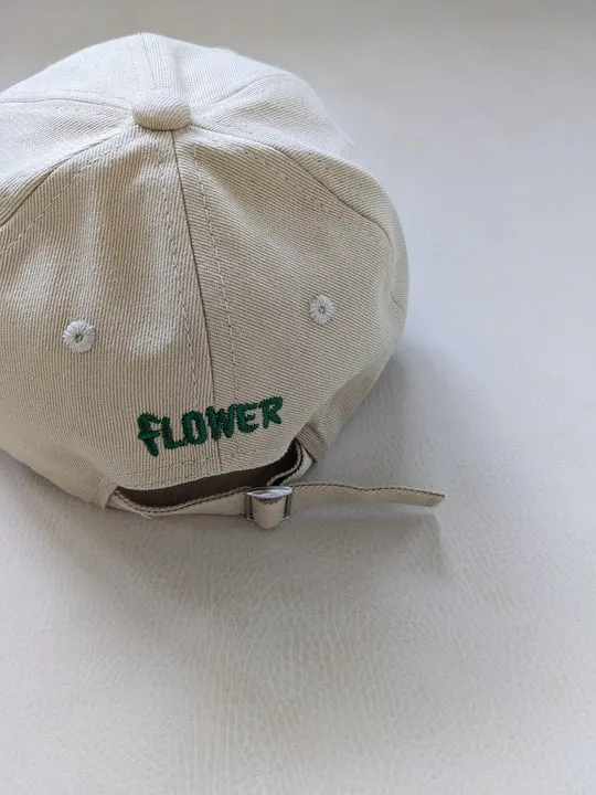 Floral Embroidery Cap - Sage