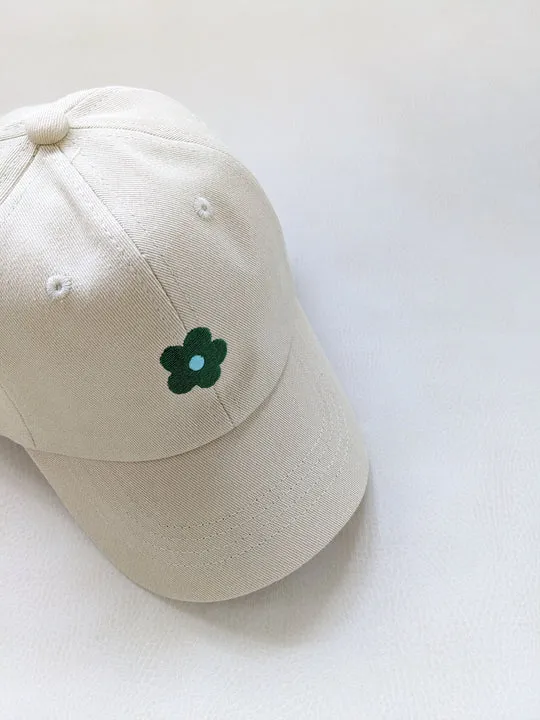 Floral Embroidery Cap - Sage