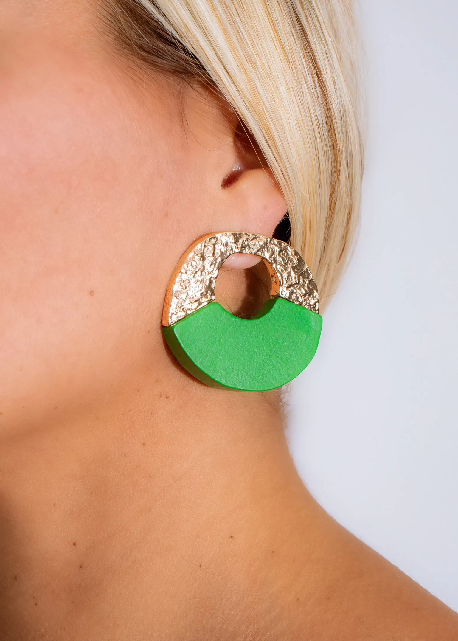 Get It Earring Green