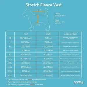 Gooby Stretch Fleece Dog Vest Indigo Blue