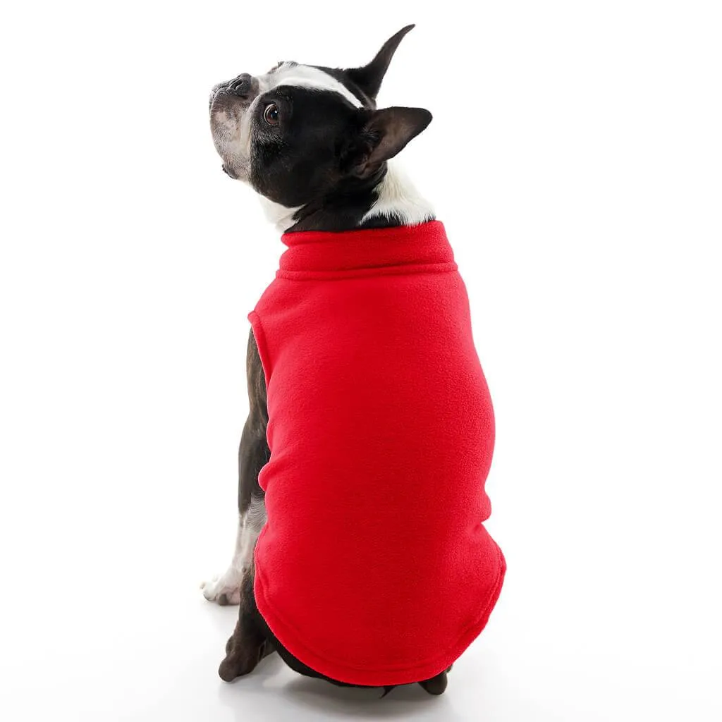 Gooby Stretch Fleece Dog Vest Red