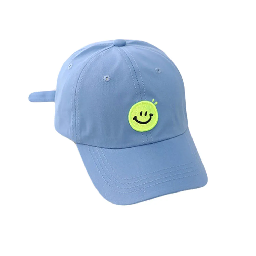 Kids Boys Girls Smile Baseball Cap Low Profile Cotton Hat Adjustable Size YZI0159