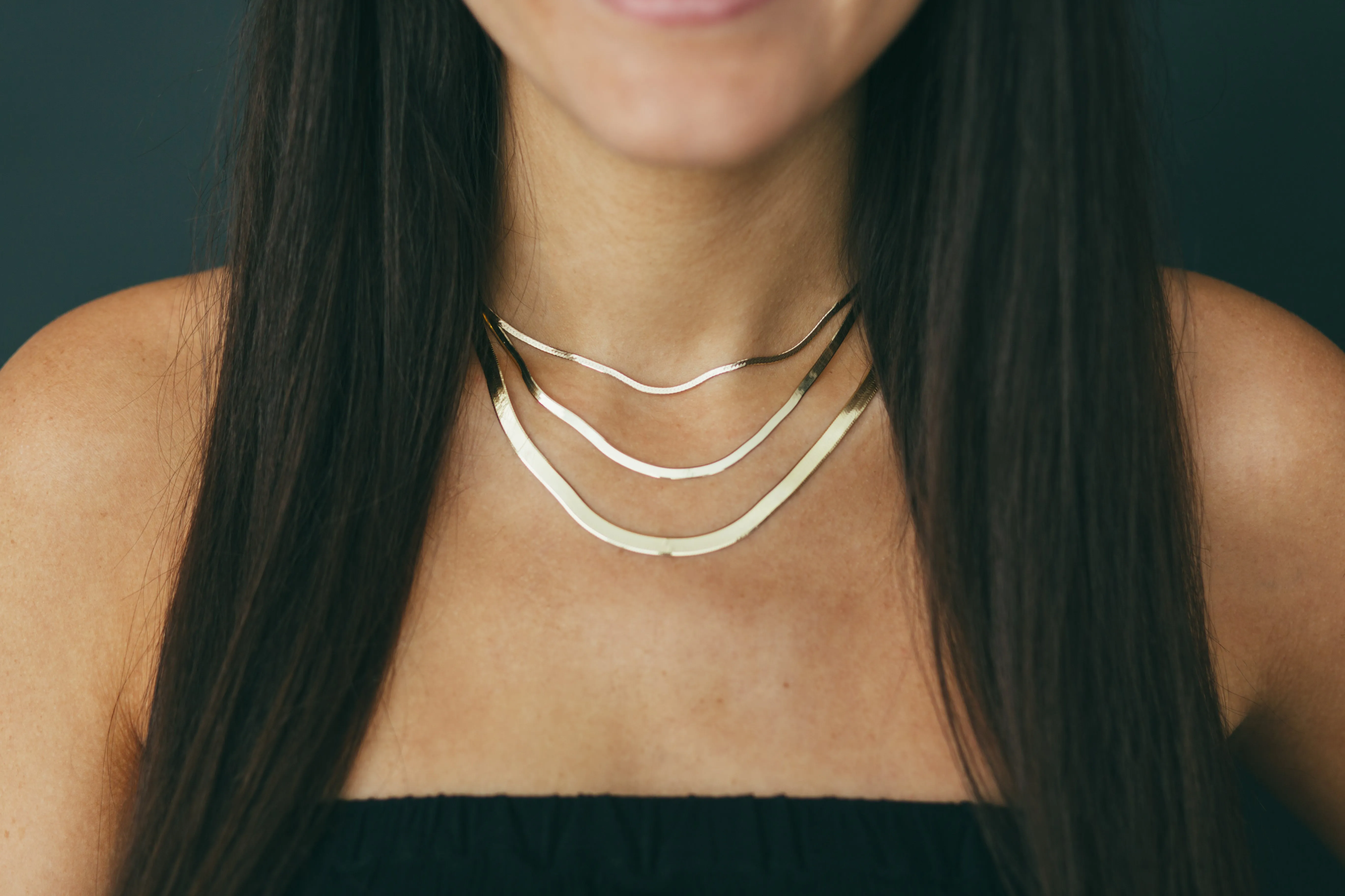 Large Herringbone Necklace