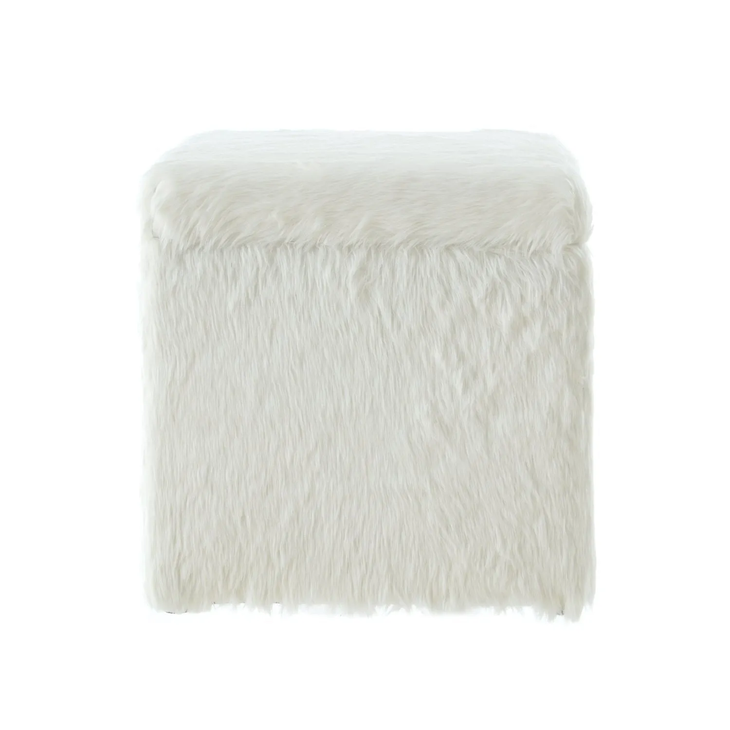 Lilly Faux Fur Cube Storage Ottoman