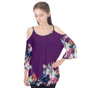 LUZ de NOCHE Flutter Sleeve T-Shirt