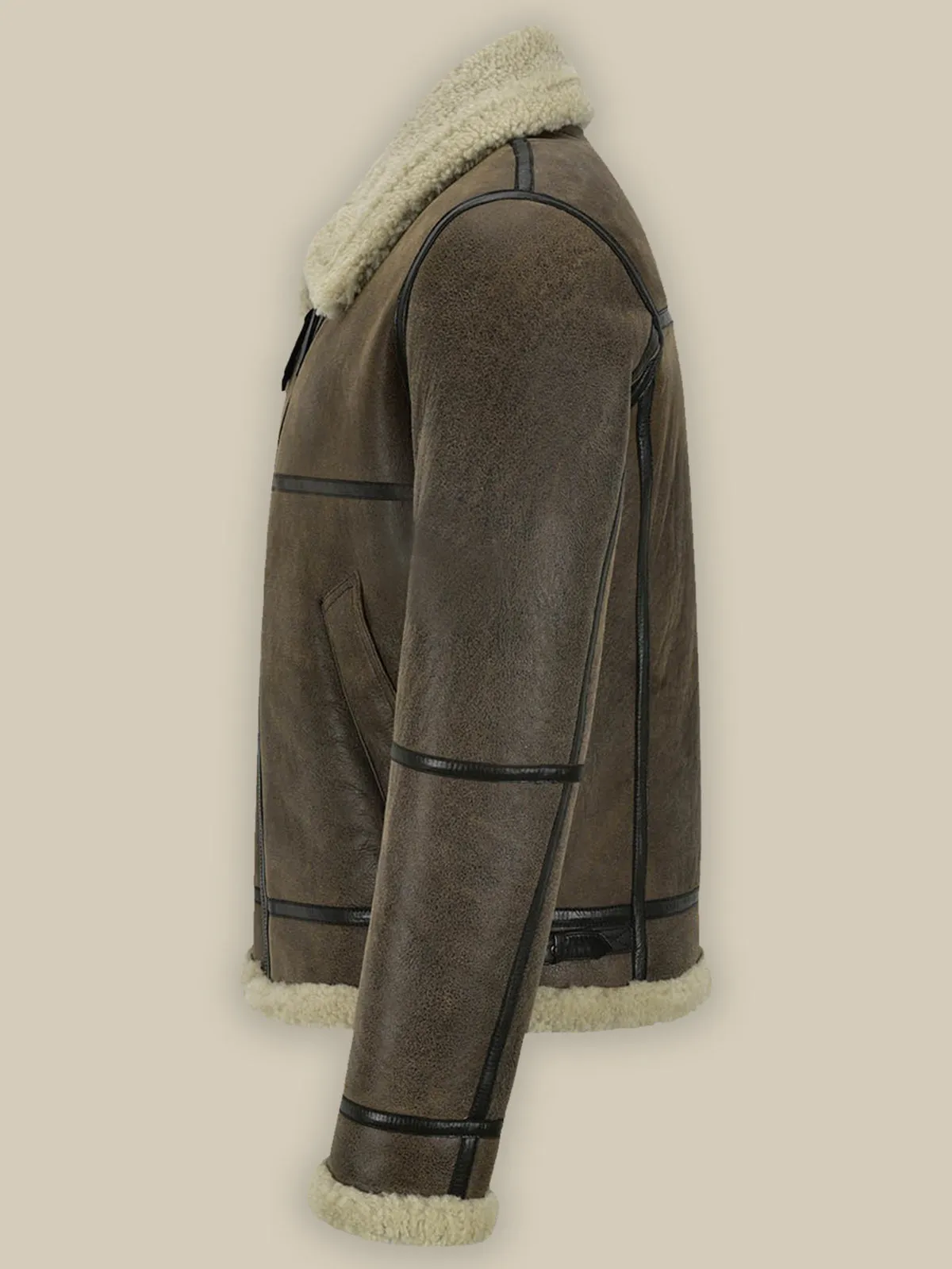 Men's B3 Brown Air Force Shearling Jacket