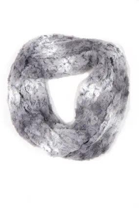 Ombre Rose Textured Soft Faux Fur Snood