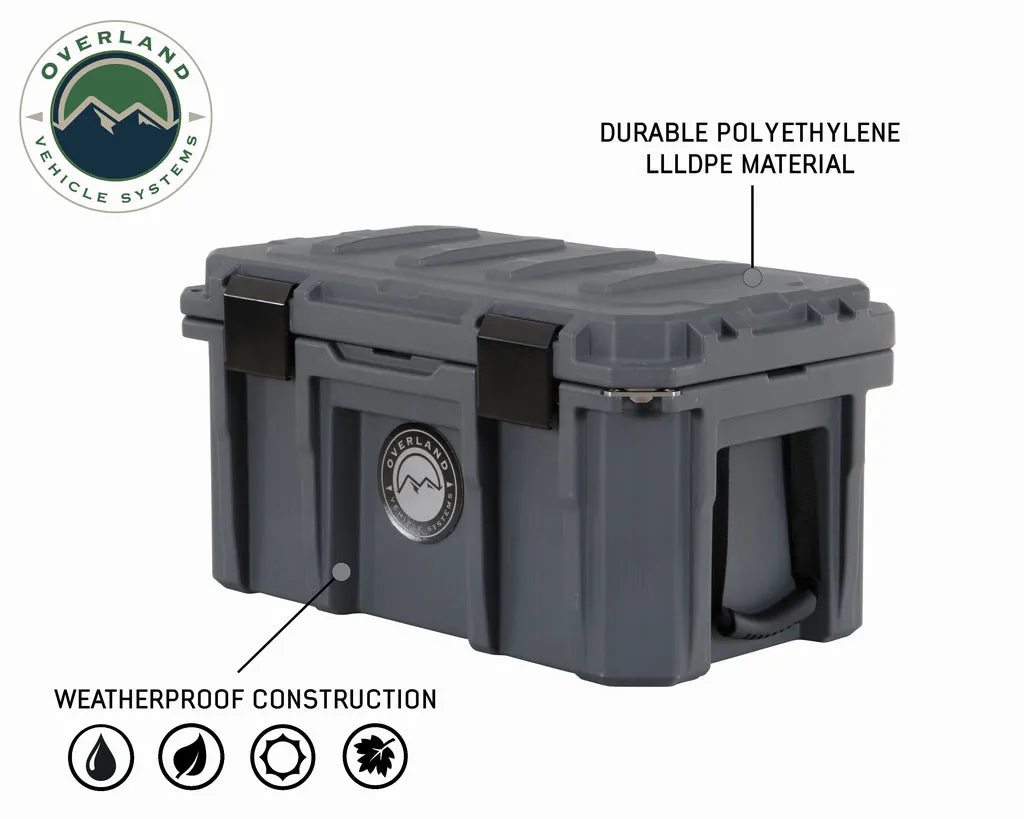 Overland Vehicle Systems D.B.S. - Dark Grey 53 QT Dry Box, Drain, and Bottle Opener