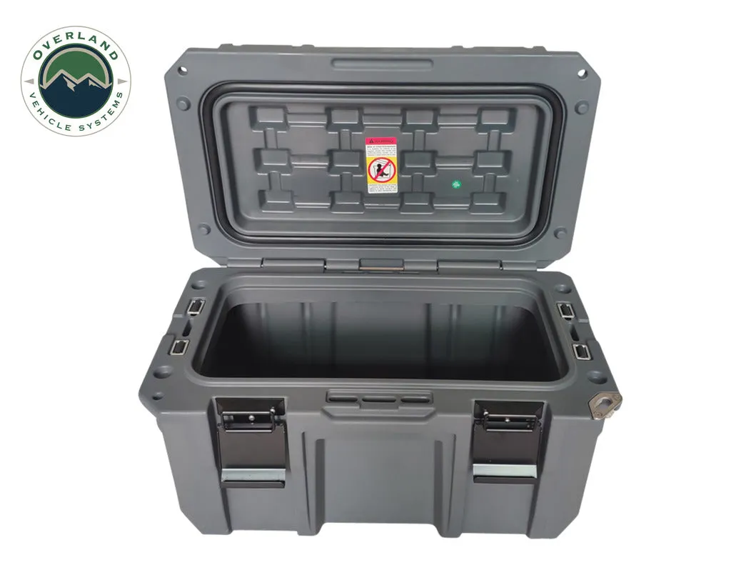 Overland Vehicle Systems D.B.S. - Dark Grey 53 QT Dry Box, Drain, and Bottle Opener