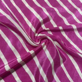 Pink Lehariya Print Crepe Fabric 18157