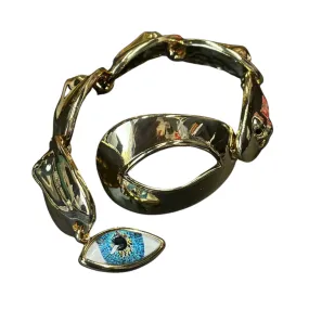 Pre Order:  Exaggerated Metal Eye Bracelet