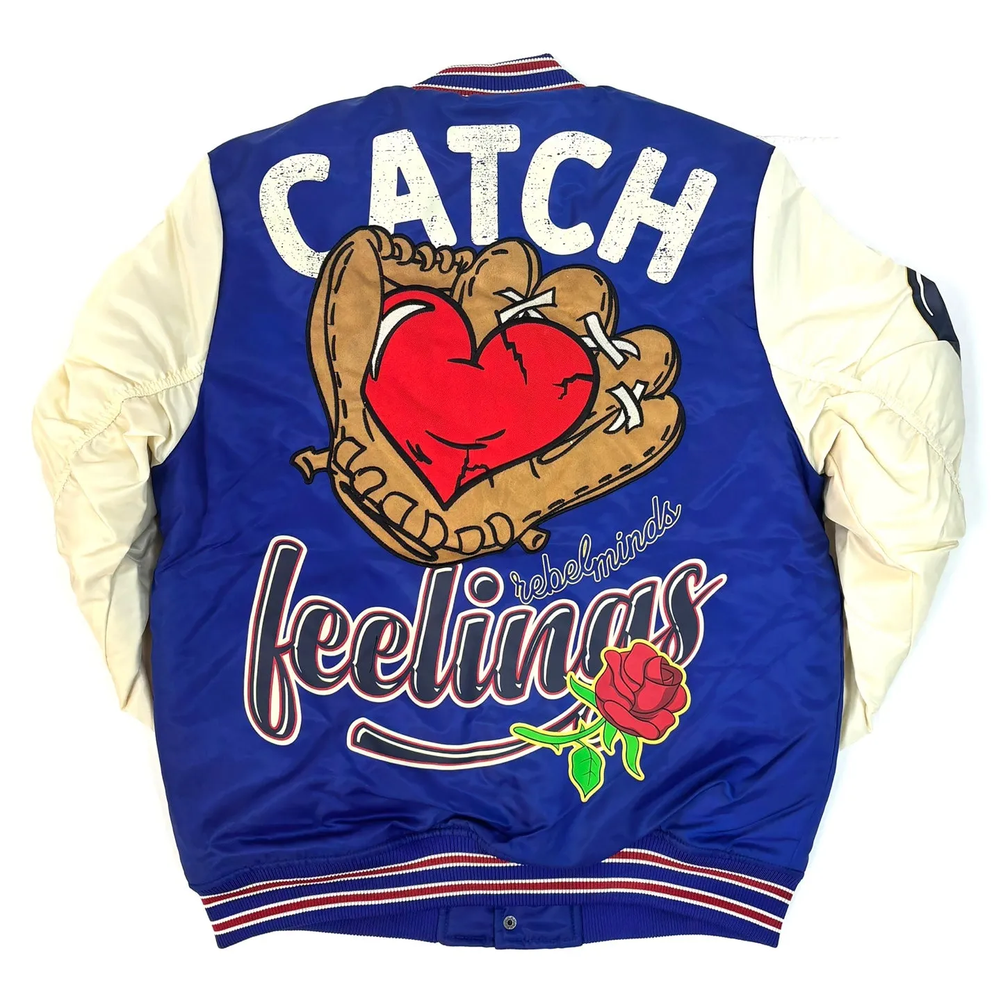 REBEL MINDS Catch A Feeling Varsity Jacket