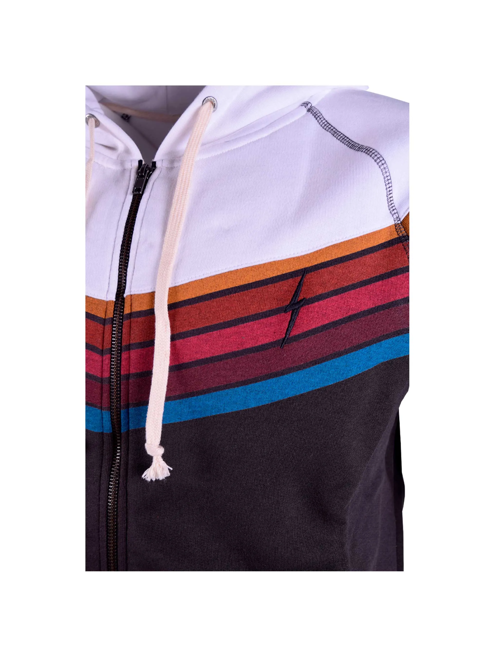 REGULAR COLOR BLOCK ZIP HOODIE