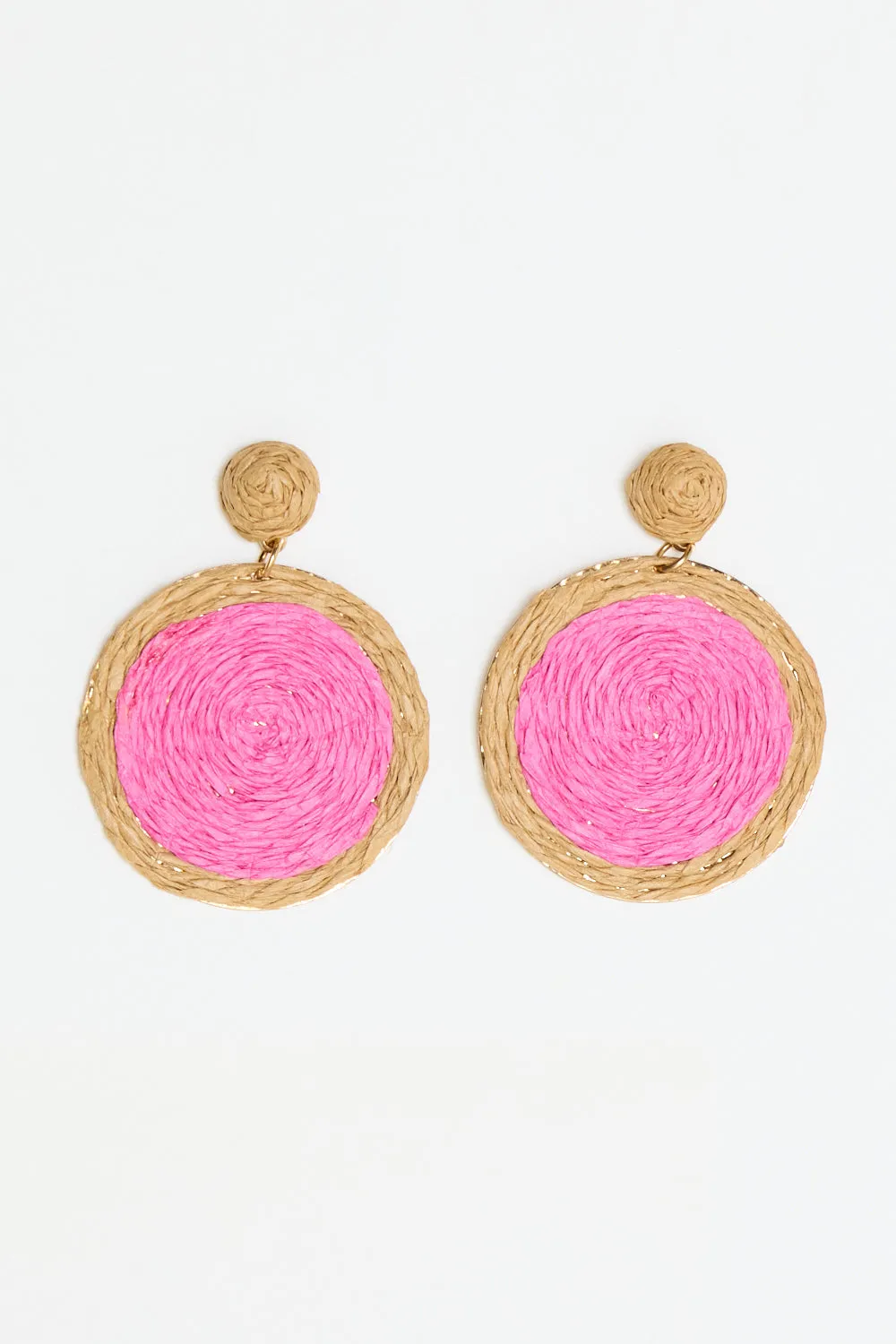 Summer Brights Raffia Earrings