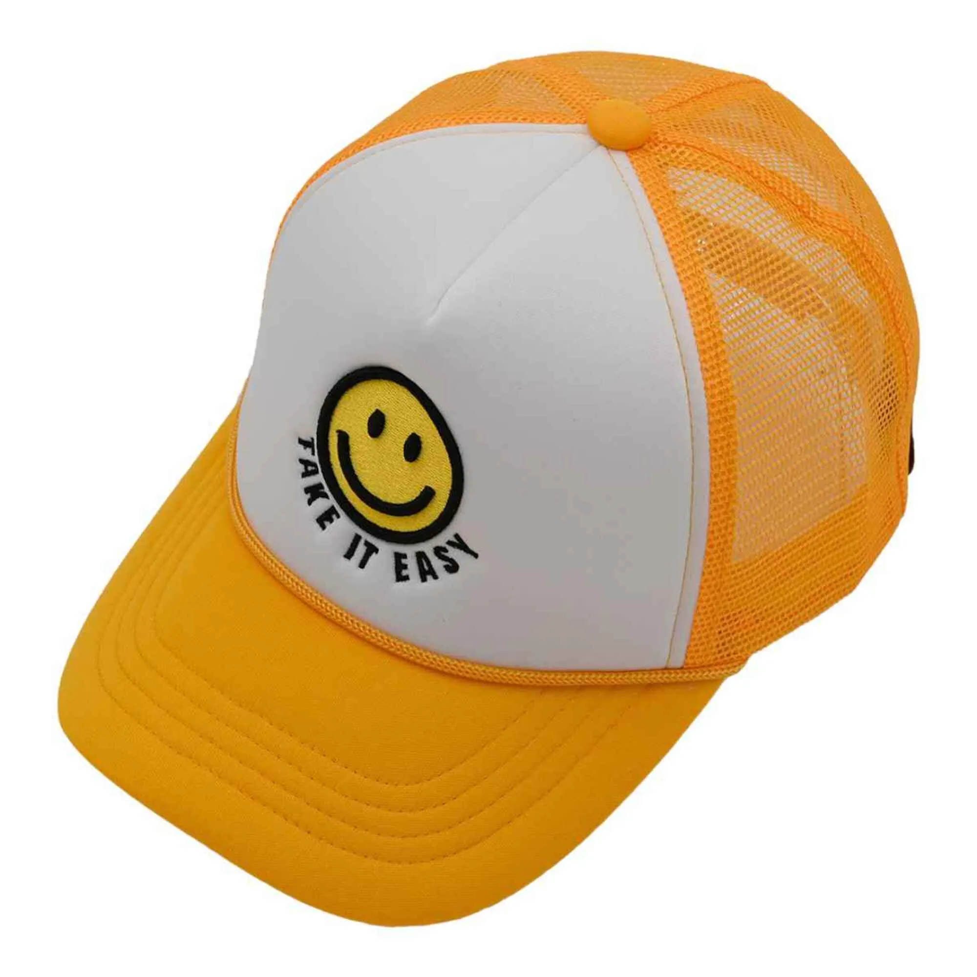 TCB01 Take It Easy Smiley Face Trucker Cap