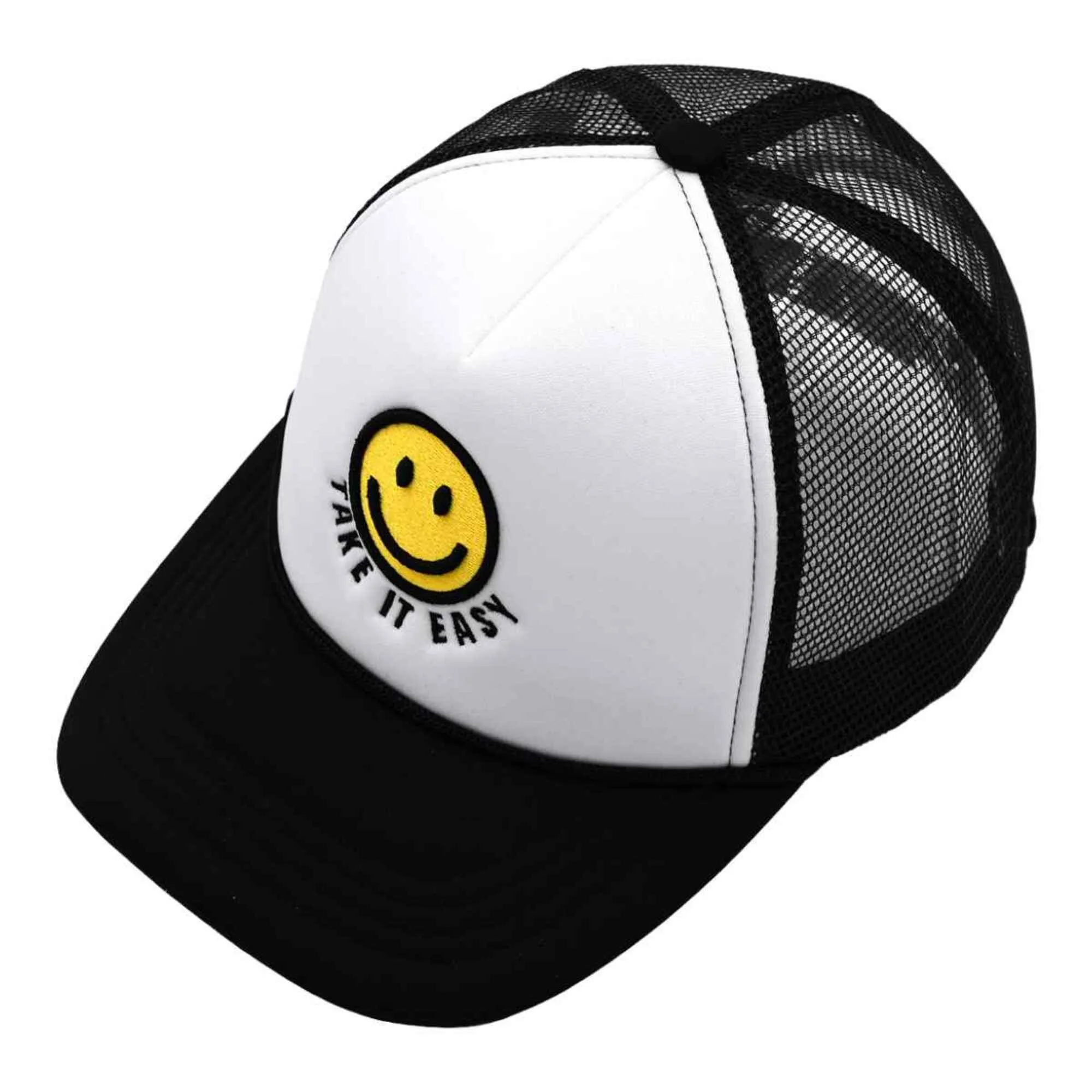 TCB01 Take It Easy Smiley Face Trucker Cap