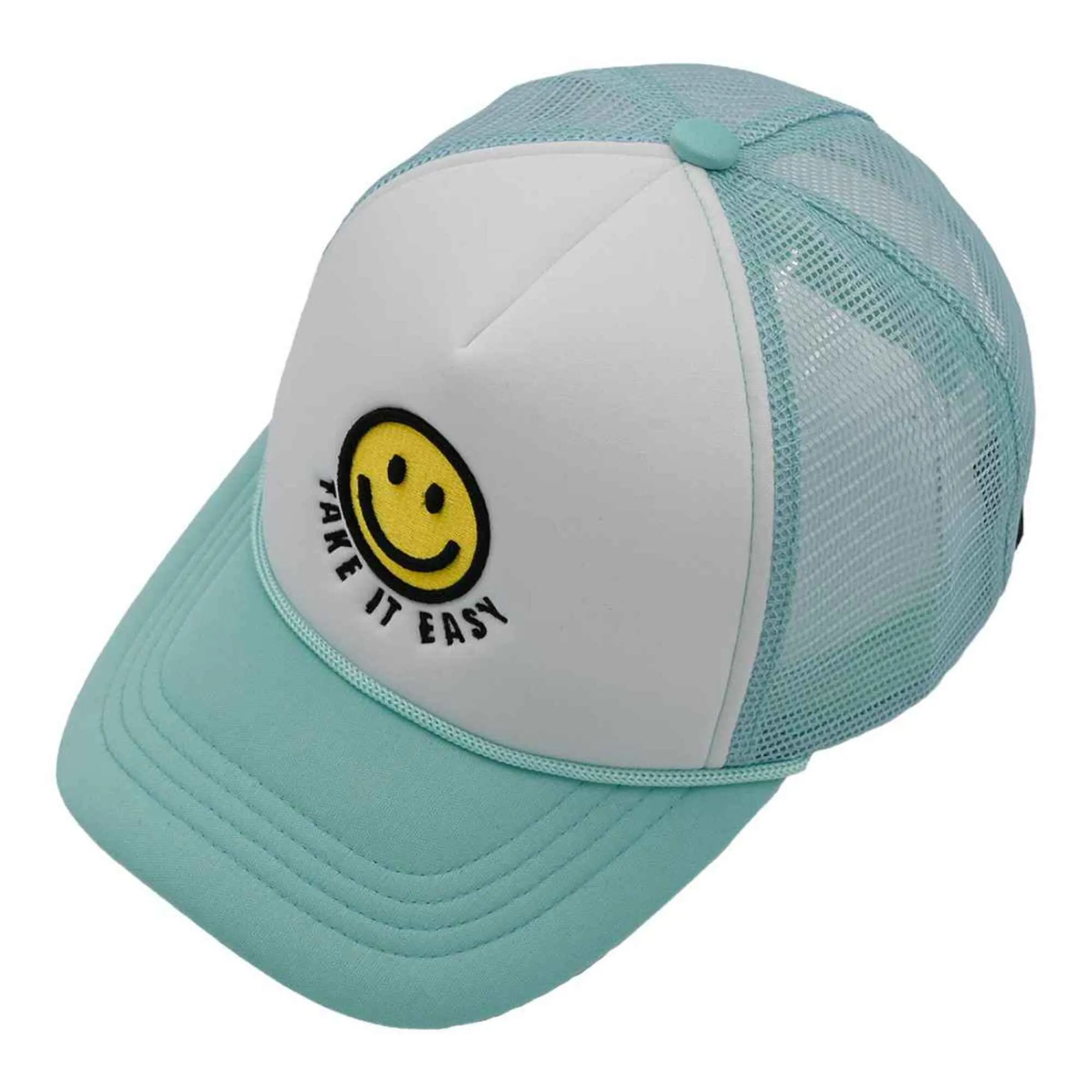 TCB01 Take It Easy Smiley Face Trucker Cap