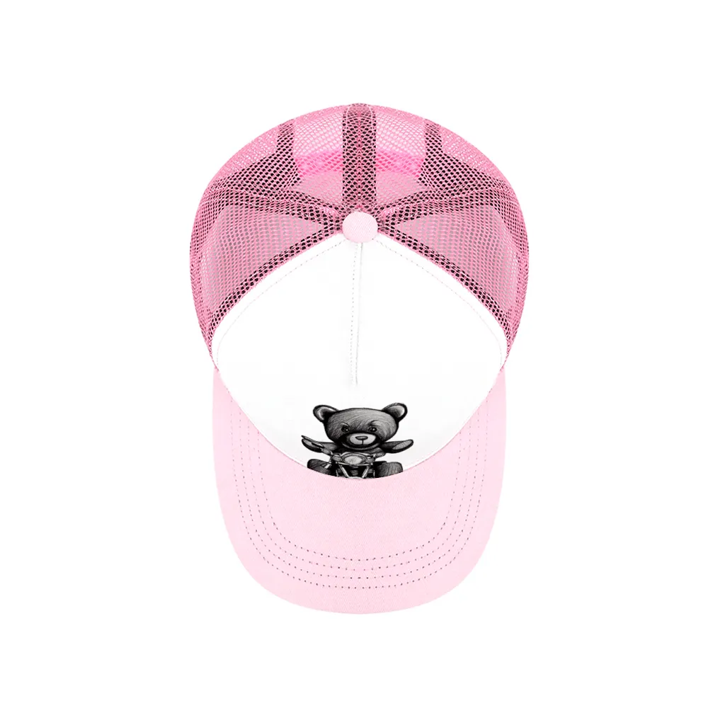 Teddy Ride Multicolor Unisex Adjustable Mesh Baseball Hat