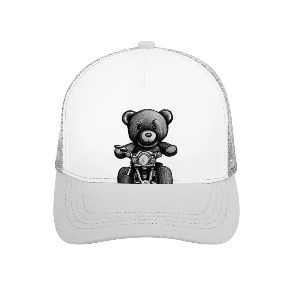 Teddy Ride Multicolor Unisex Adjustable Mesh Baseball Hat