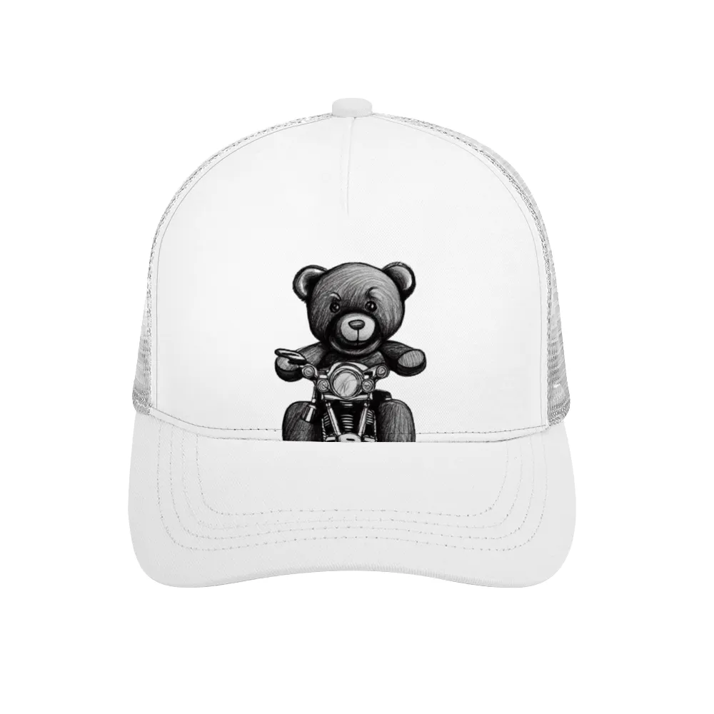 Teddy Ride Multicolor Unisex Adjustable Mesh Baseball Hat