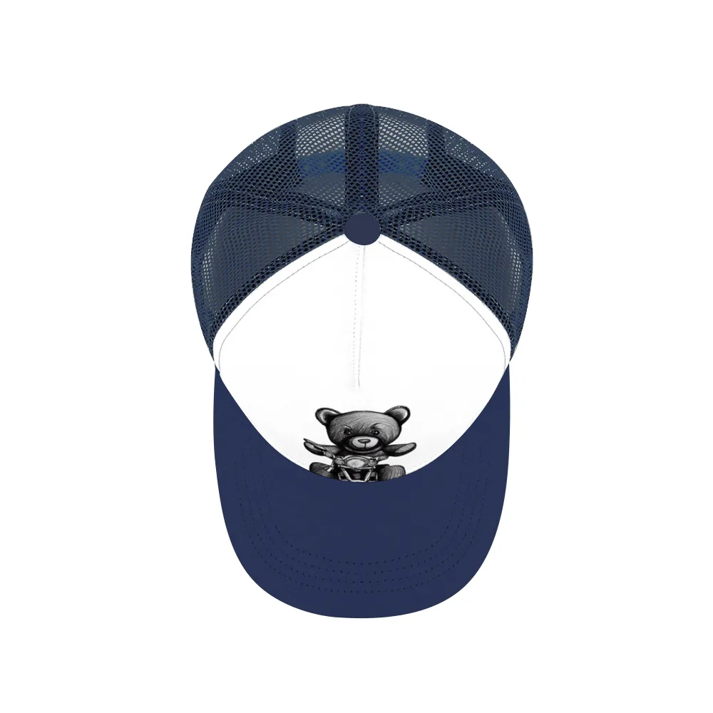 Teddy Ride Multicolor Unisex Adjustable Mesh Baseball Hat