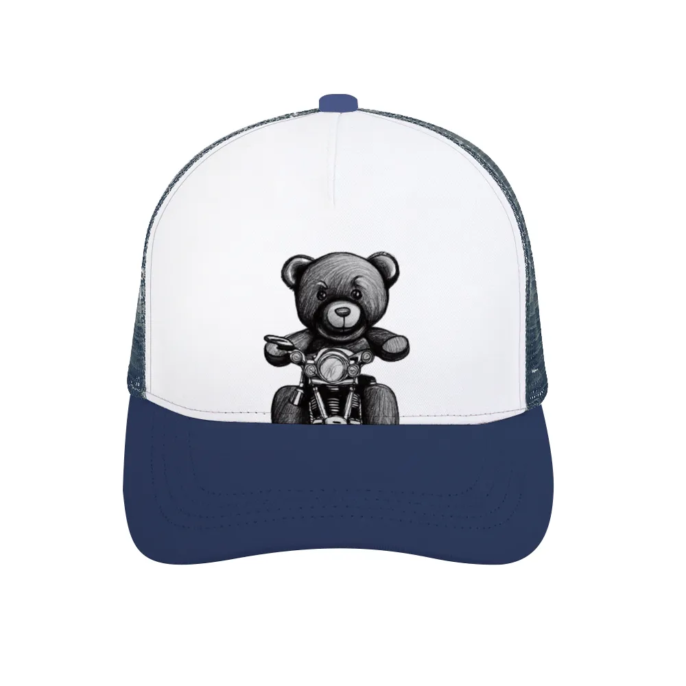 Teddy Ride Multicolor Unisex Adjustable Mesh Baseball Hat